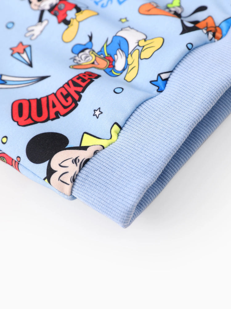 Conjunto de sudadera con capucha y pantalones de algodón de Mickey Mouse de Disney Mickey y sus amigos para niño pequeño, 2 piezas, azul claro