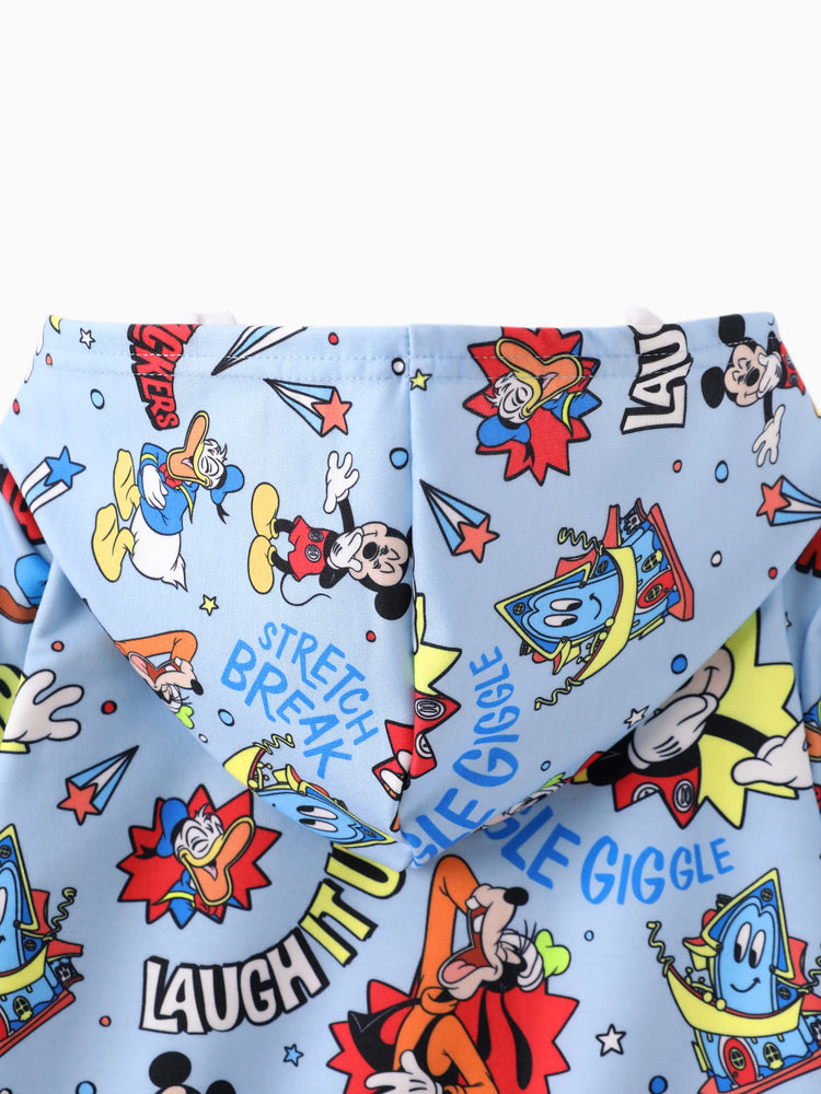 Conjunto de sudadera con capucha y pantalones de algodón de Mickey Mouse de Disney Mickey y sus amigos para niño pequeño, 2 piezas, azul claro