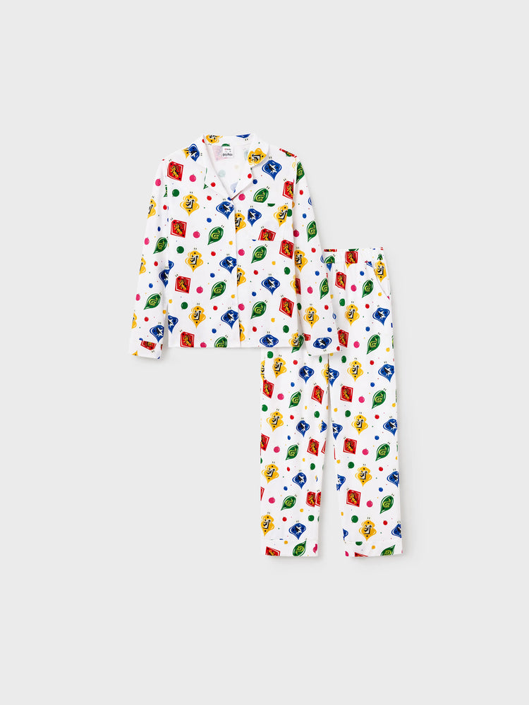 Ensemble pyjama et chemise assortis pour la famille Harry Potter de Noël avec chaussettes de Noël blanches