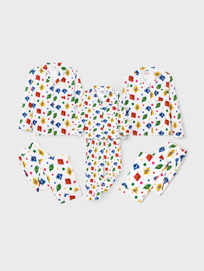 Harry Potter Christmas Family Matching Shirt Pajamas Set with Christmas Socks White