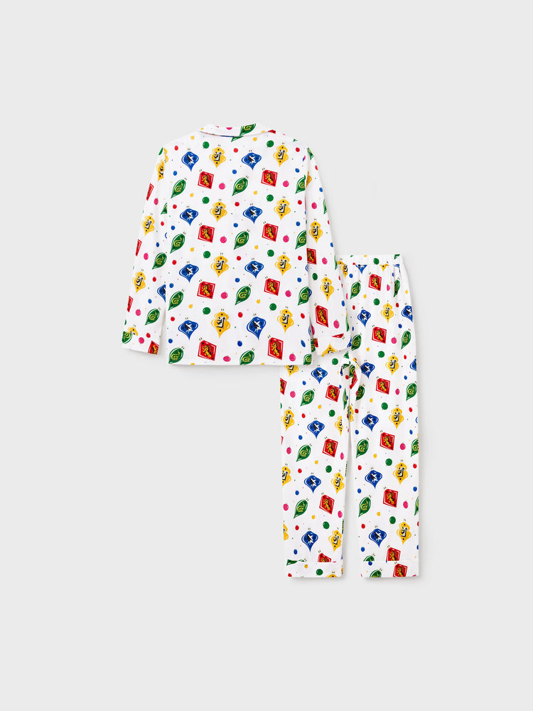 Ensemble pyjama et chemise assortis pour la famille Harry Potter de Noël avec chaussettes de Noël blanches