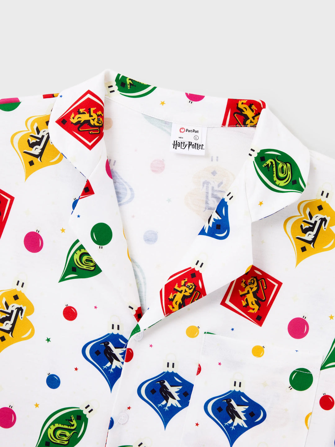 Harry Potter Christmas Family Matching Shirt Pajamas Set with Christmas Socks White