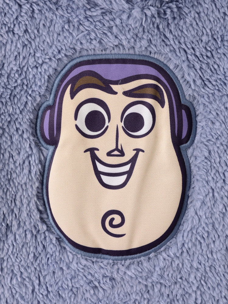 Toy Story Baby Boy Buzz Lightyear Double-sided Fleece Hooded Jumpsuit Blue