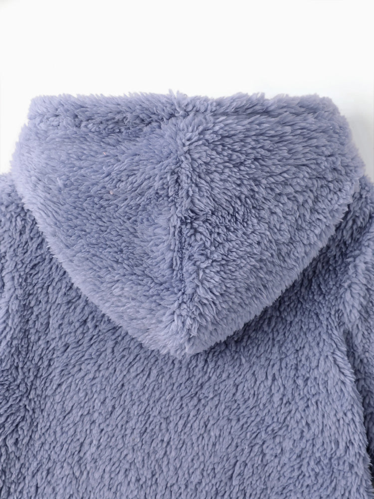 Toy Story Baby Boy Buzz Lightyear Double-sided Fleece Hooded Jumpsuit Blue