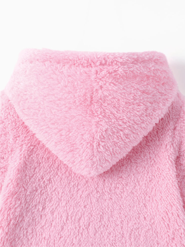 Toy Story Baby Girl Jessie Double-sided Fleece Hooded Jumpsuit Pink