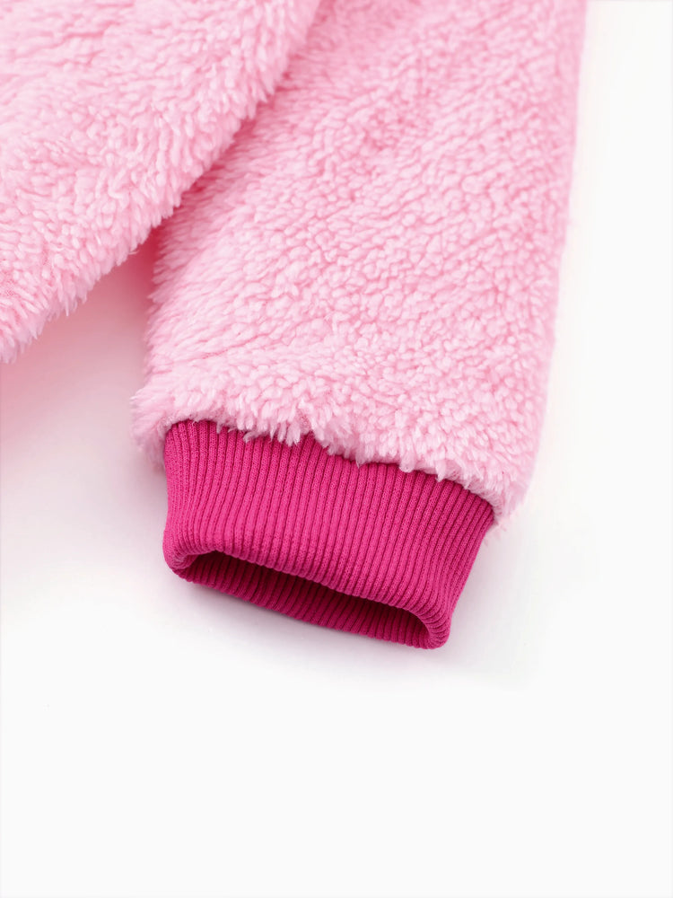 Toy Story Baby Girl Jessie Double-sided Fleece Hooded Jumpsuit Pink