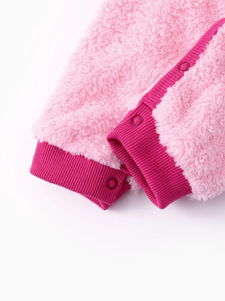 Toy Story Baby Girl Jessie Double-sided Fleece Hooded Jumpsuit Pink