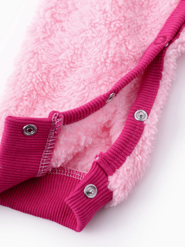 Toy Story Baby Girl Jessie Double-sided Fleece Hooded Jumpsuit Pink