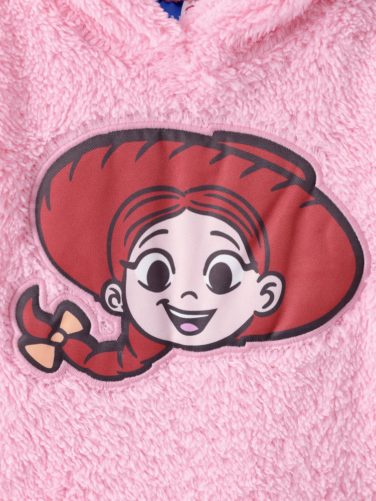 Toy Story Baby Girl Jessie Double-sided Fleece Hooded Jumpsuit Pink