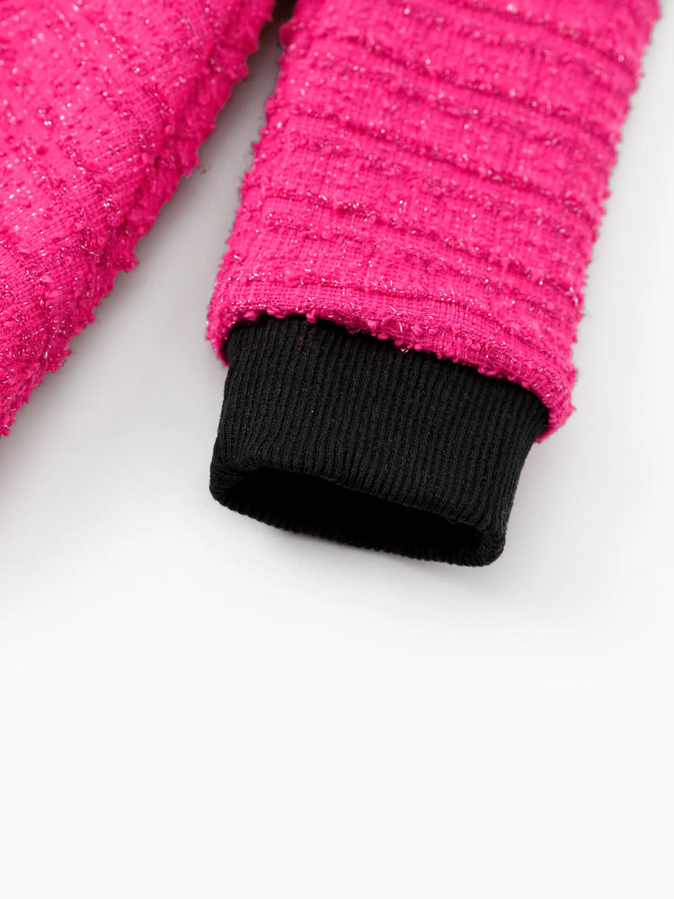 Disney Mickey and Friends Toddler/Kids Girl Minnie Mouse Embroidery Patch Pockets Dress Hot Pink