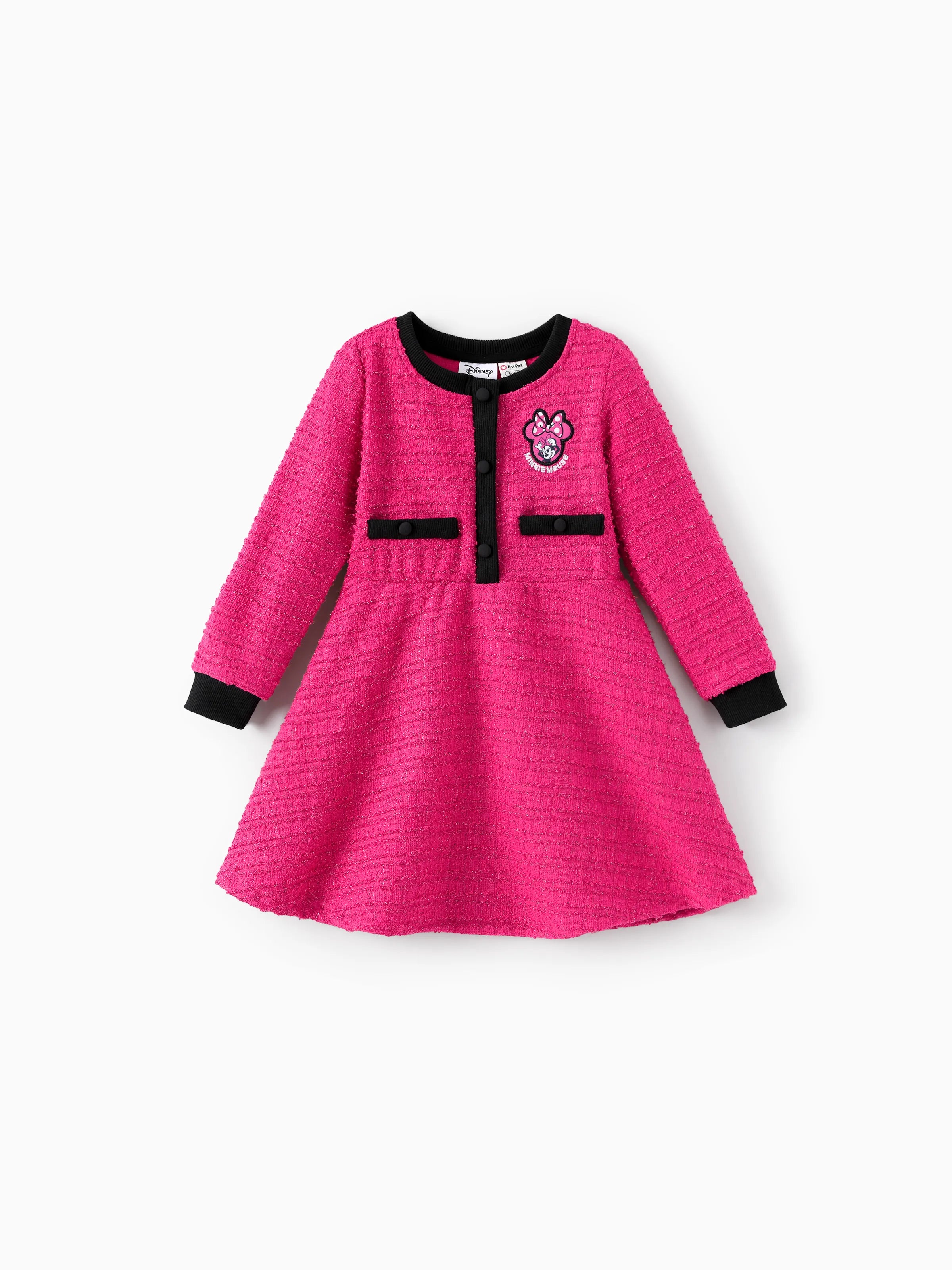 Disney Mickey and Friends Toddler/Kids Girl Minnie Mouse Embroidery Pa - PatPat Disney Mickey and Friends Toddler/Kids Girl Minnie Mouse Embroidery Pa - PatPat