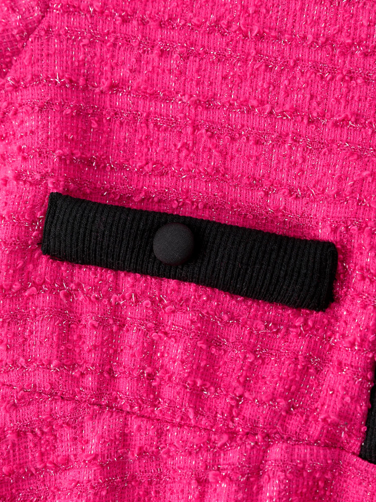 Disney Mickey and Friends Toddler/Kids Girl Minnie Mouse Embroidery Patch Pockets Dress Hot Pink