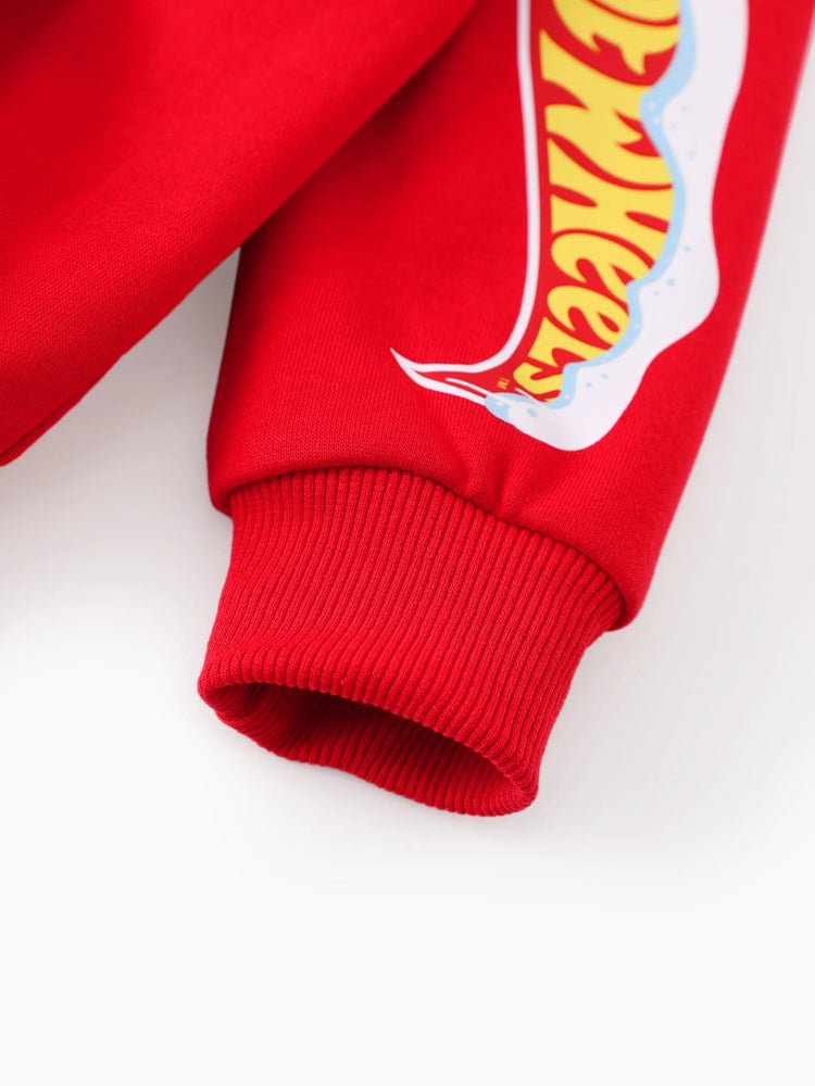 Hot Wheels Toddler/Kids Boy Kangaroo Pocket and Ribbed Cuffs Hoodie Red
