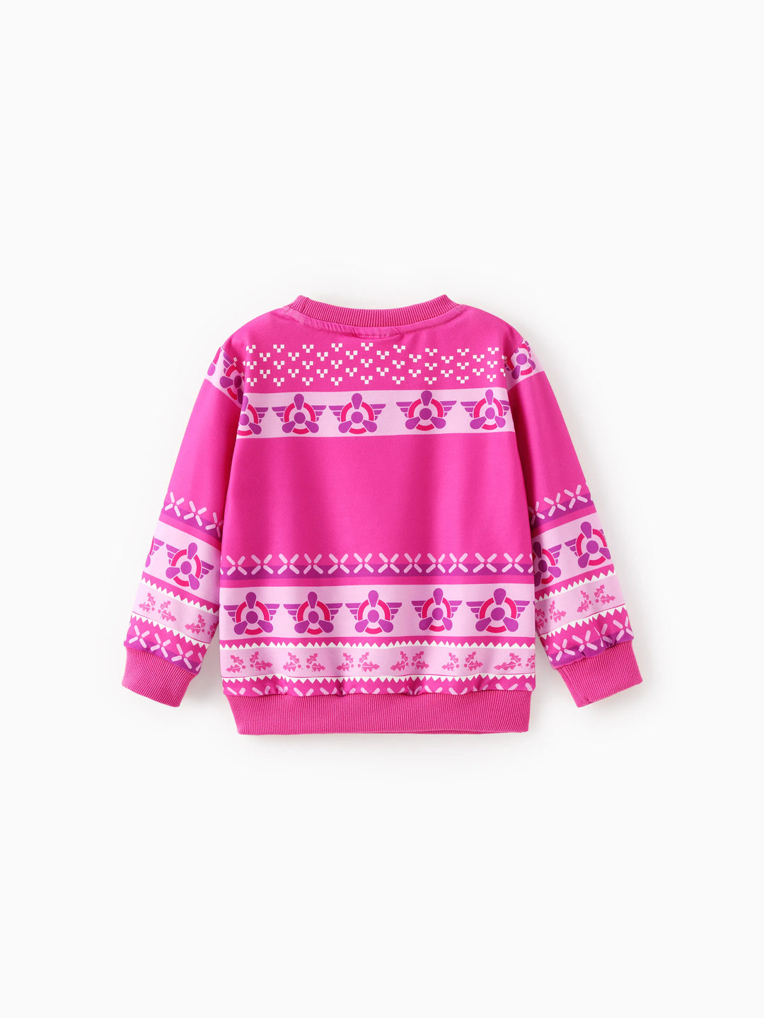 Sweat-shirt Pat' Patrouille pour petite fille, motif flocons de neige, rose fuchsia, Skye Fair Isle.