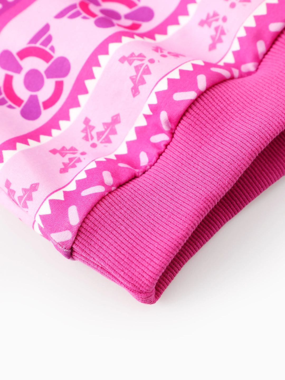 Sweat-shirt Pat' Patrouille pour petite fille, motif flocons de neige, rose fuchsia, Skye Fair Isle.