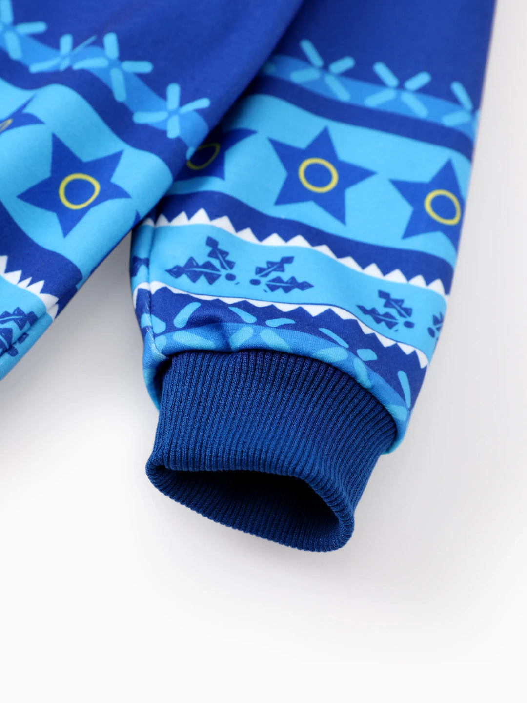 Sweat-shirt bleu Pat' Patrouille pour petit garçon, motif flocons de neige, motif jacquard.