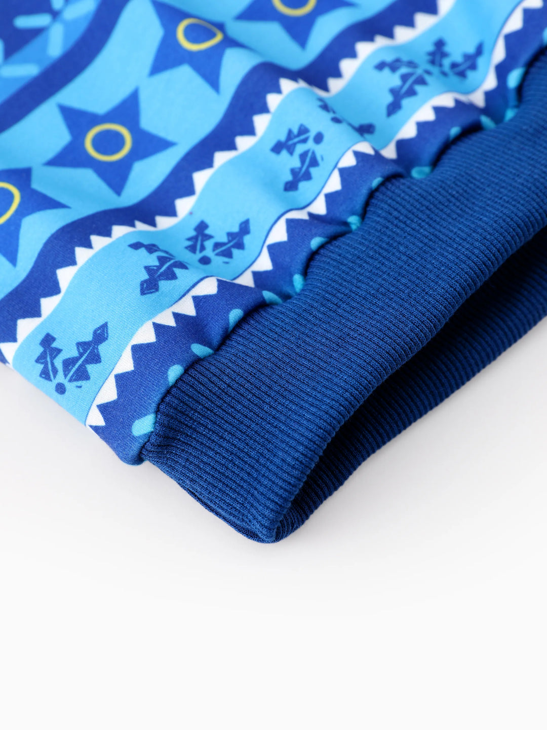 Sweat-shirt bleu Pat' Patrouille pour petit garçon, motif flocons de neige, motif jacquard.