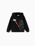 Star Wars Toddler/Kids Boy Grogu Knit Fabric Zip-up Hoodie Jacket Black