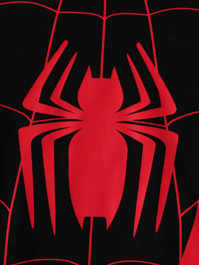 Marvel Toddler/ Kid Boy 2pcs Spider-Man Costume Sweatshirt and Pants Set with Built-in Mask Red