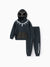 Marvel Toddler/ Kid Boy 2pcs Blac Panther Costume Sweatshirt and Pants Set with Built-in Mask Dark Grey
