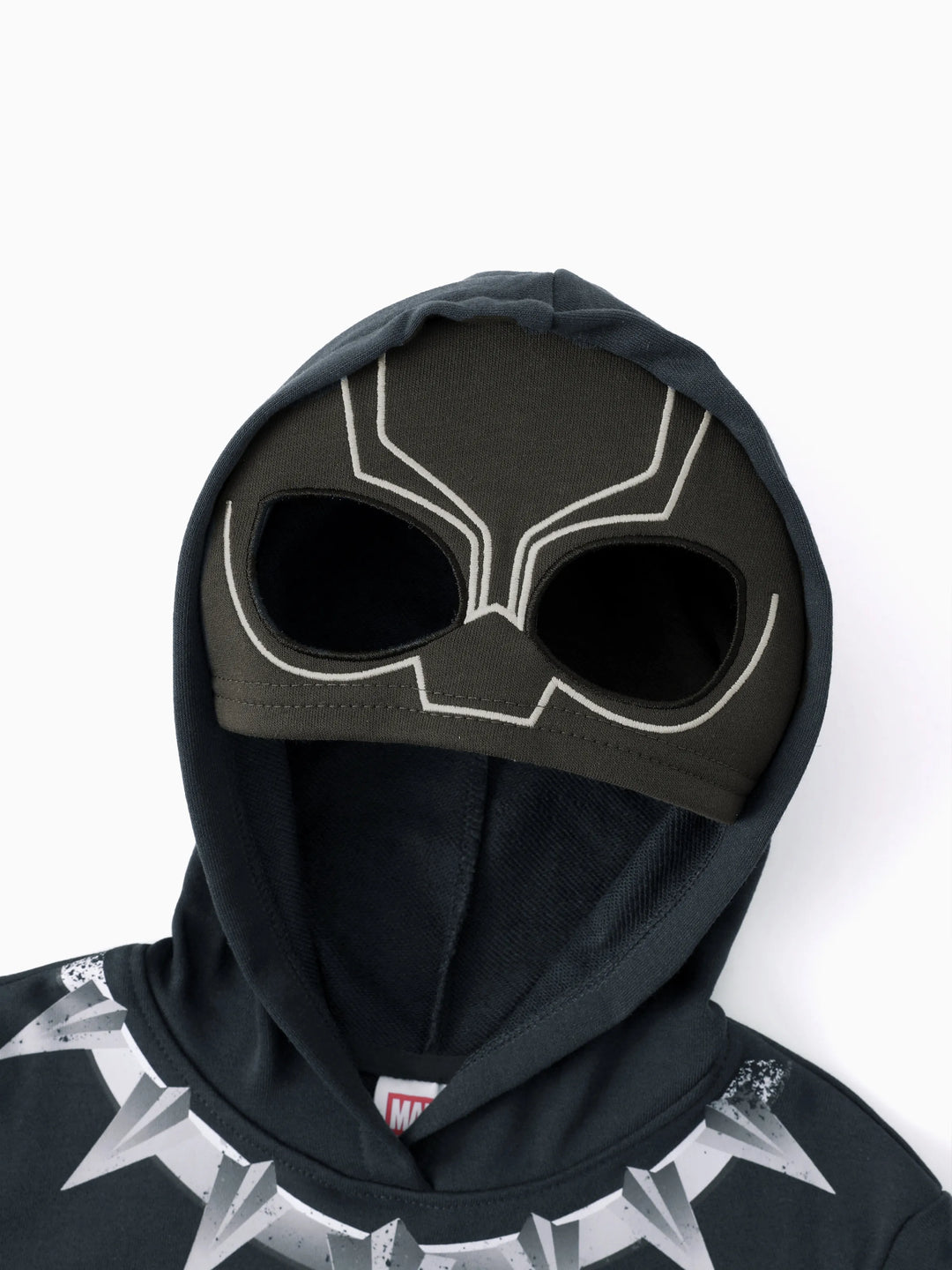 Marvel Toddler/ Kid Boy 2pcs Blac Panther Costume Sweatshirt and Pants Set with Built-in Mask Dark Grey