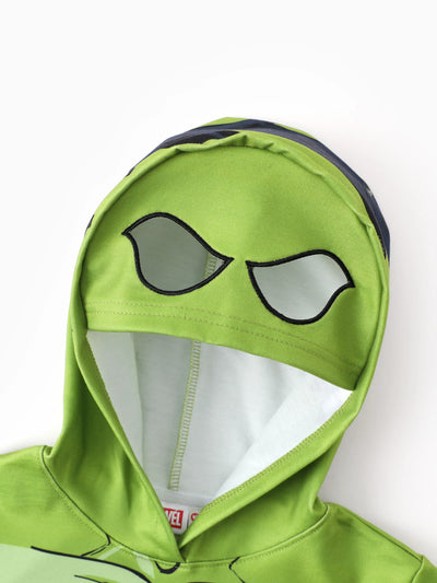Marvel Toddler/ Kid Boy 2pcs Green Hulk Costume Sweatshirt and Pants Set with Built-in Mask Green