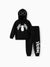 Marvel Toddler/ Kid Boy 2pcs Venom Costume Sweatshirt and Pants Set with Built-in Mask Black