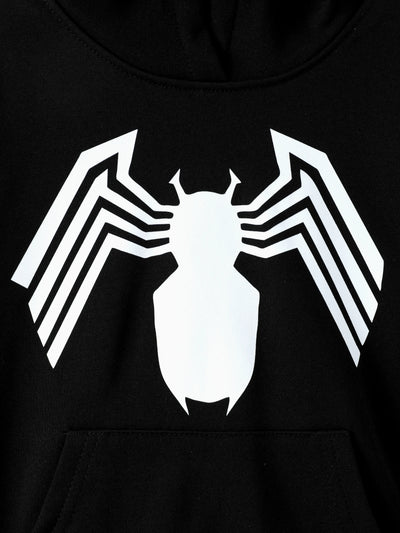 Marvel Toddler/ Kid Boy 2pcs Venom Costume Sweatshirt and Pants Set with Built-in Mask Black