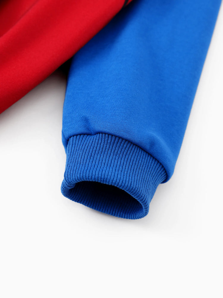 Marvel Kleinkind / Kind Junge 2pcs Superheld Kostüm Sweatshirt und Hosen Set mit eingebauter Maske blau