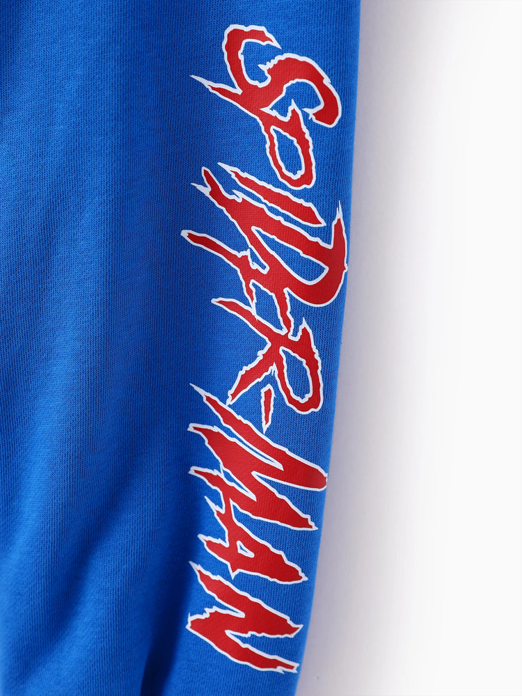 Marvel Kleinkind / Kind Junge 2pcs Superheld Kostüm Sweatshirt und Hosen Set mit eingebauter Maske blau