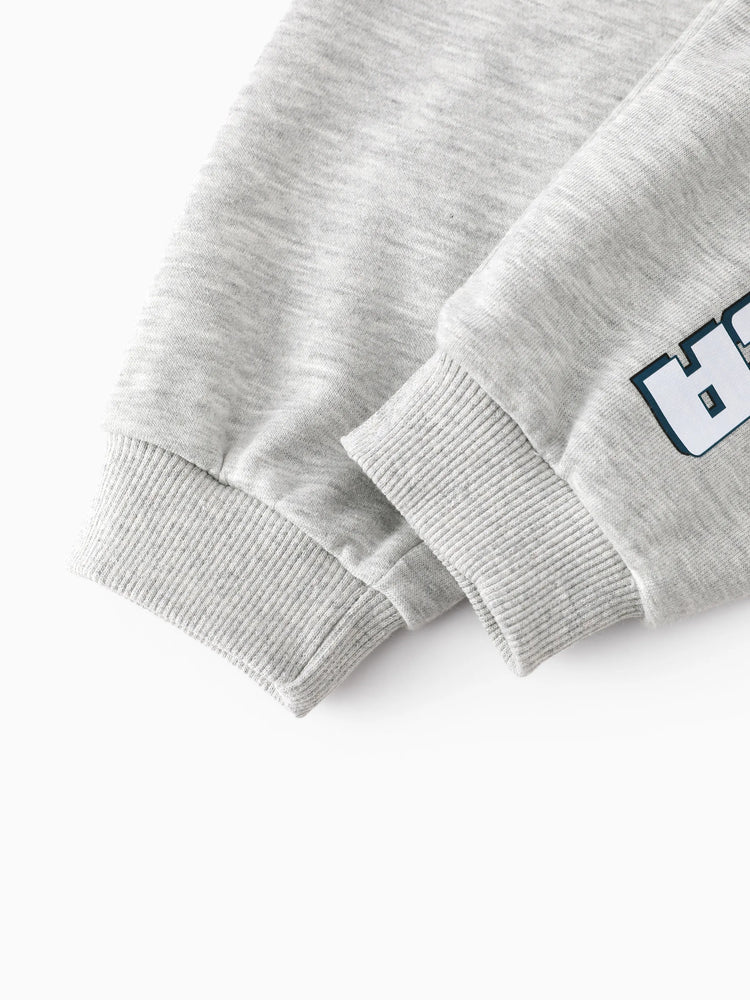 Marvel Kleinkind / Kind Junge 2pcs Superheld Kostüm Sweatshirt und Hosen Set mit eingebauter Maske grau