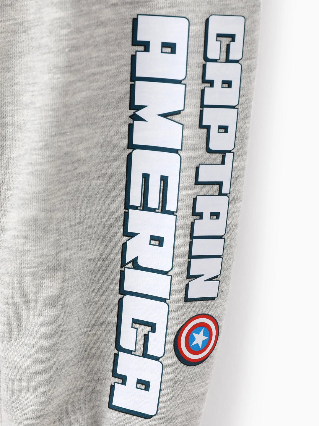Marvel Toddler/ Kid Boy 2pcs Captain America Costume Sweatshirt and Pants Set with Built-in Mask Grey