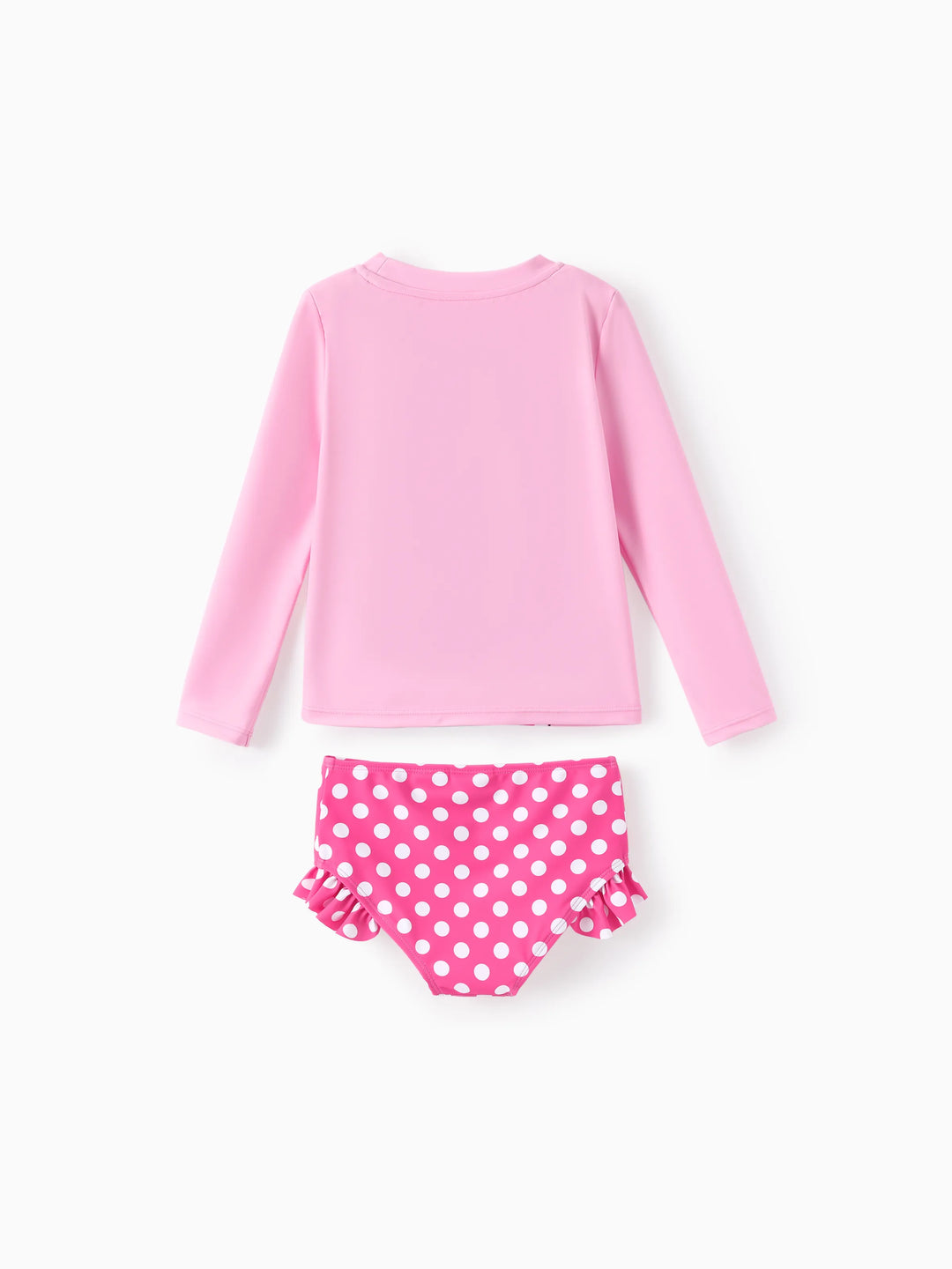 Disney Mickey & Friends 2-teiliges Bade-Set für Kleinkind/Mädchen mit Minnie Mouse – UV-Schutz UPF50+, Rüschen-Bikini in Pink
