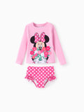 Disney Mickey and Friends Toddler/Kid Girl 2pcs Minnie Mouse Ruffle Swimsuit Pink