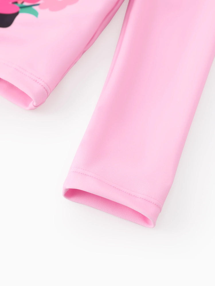 Disney Mickey and Friends Toddler/Kid Girl 2pcs Minnie Mouse Ruffle Swimsuit Pink