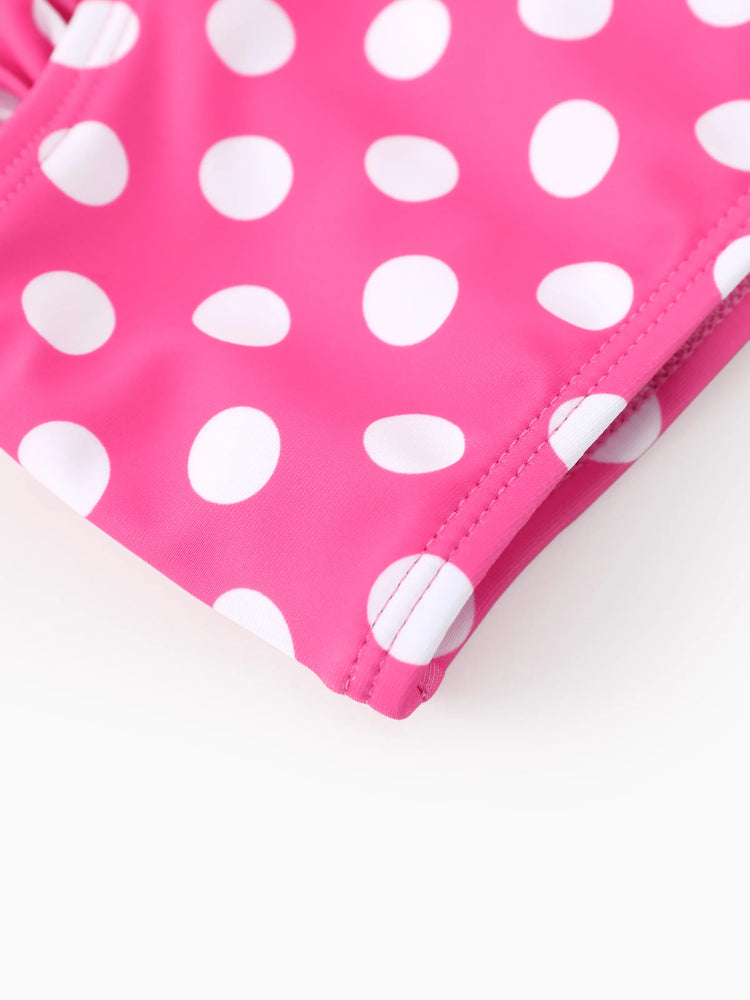 Disney Mickey and Friends Toddler/Kid Girl 2pcs Minnie Mouse Ruffle Swimsuit Pink