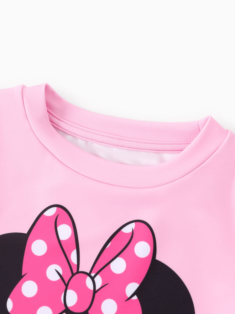Disney Mickey and Friends Toddler/Kid Girl 2pcs Minnie Mouse Ruffle Swimsuit Pink