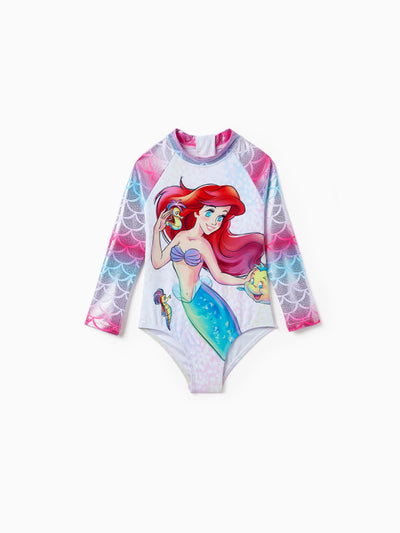 Disney Princess Toddler/Kid Girl Ariel Colorblock Swimsuit Pink