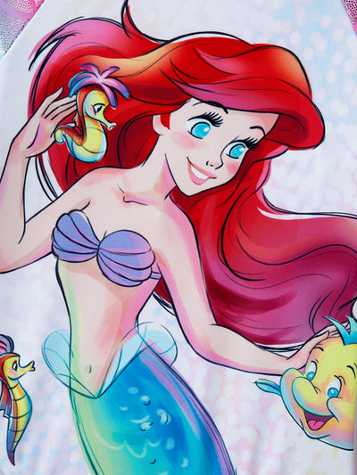Disney Princess Toddler/Kid Girl Ariel Colorblock Swimsuit Pink