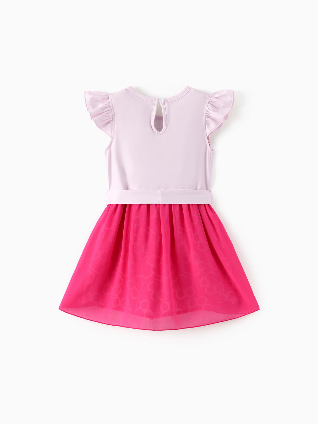 PAW Patrol Mamelucos para Niña Pequeña Skye con Malla y Mangas Volantes Rosa Fucsia
