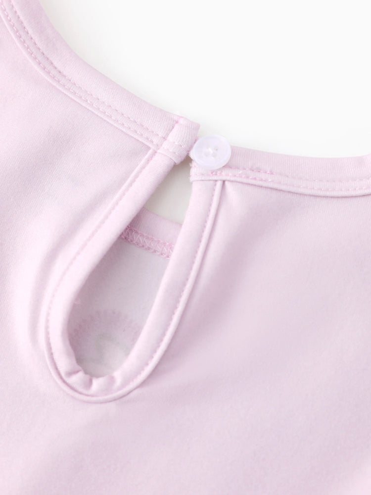 PAW Patrol Toddler Girl Skye Mesh Splice Flutter-sleeve Jumpsuit Hot Pink