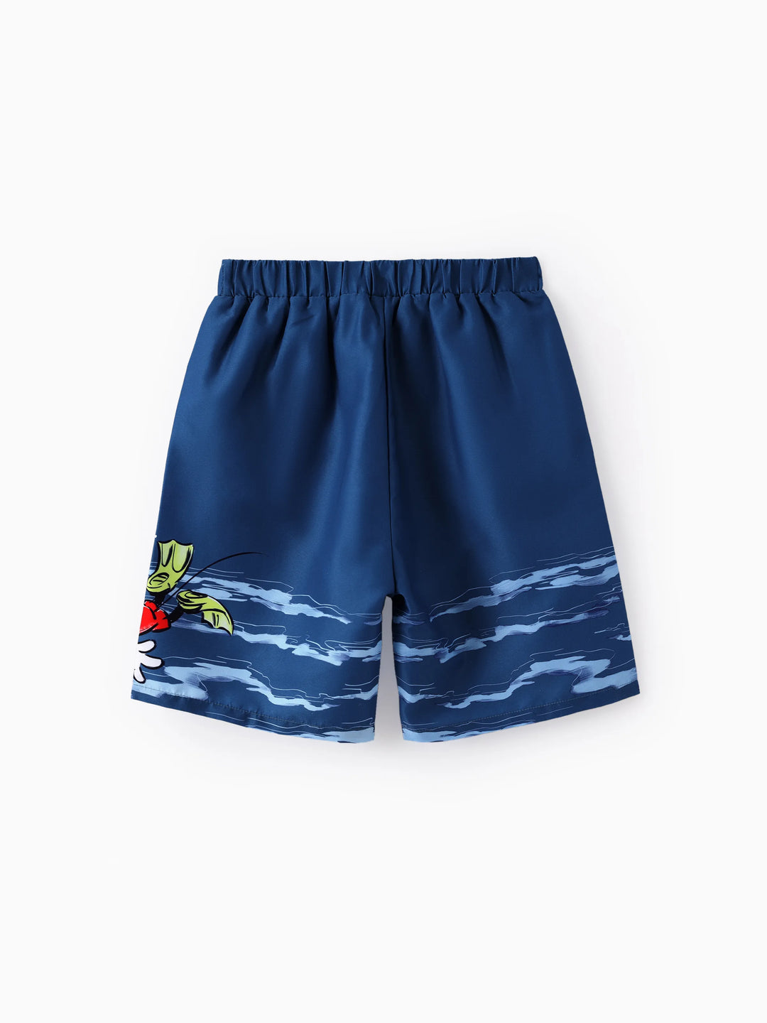 Disney Mickey and Friends Toddler/Kid Boy 2pcs Mickey Mouse UPF50+ Sea Life Print Tops and Trunks Swimsuit Deep Blue