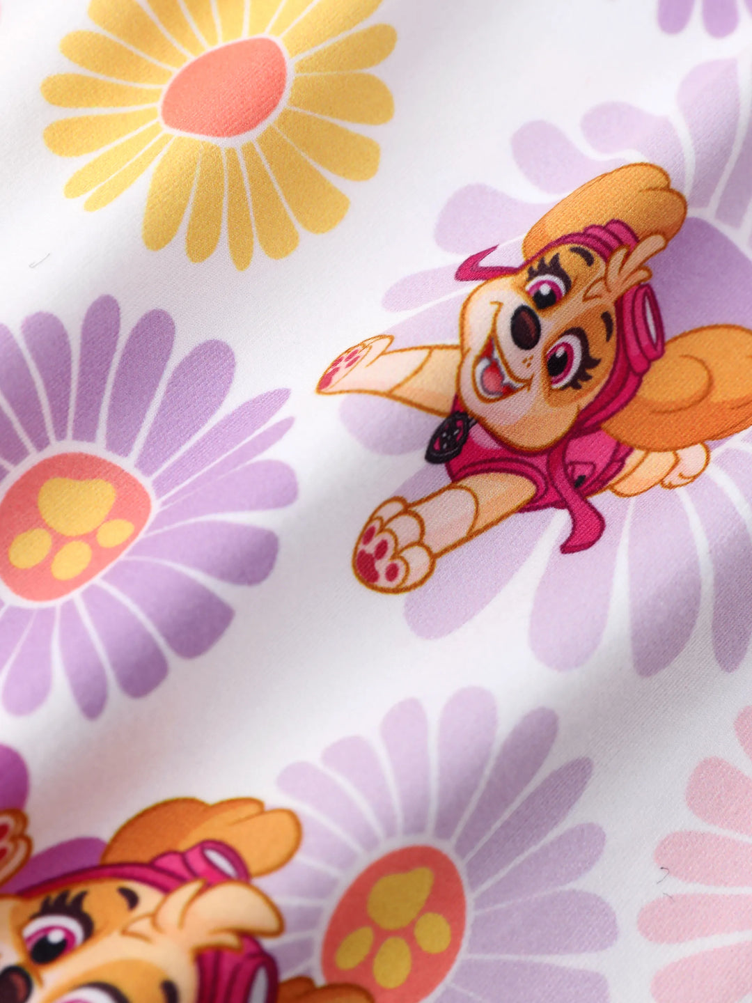 PAW Patrol Mamelucos para Niña Pequeña Skye con Estampado Floral Rosa Fucsia