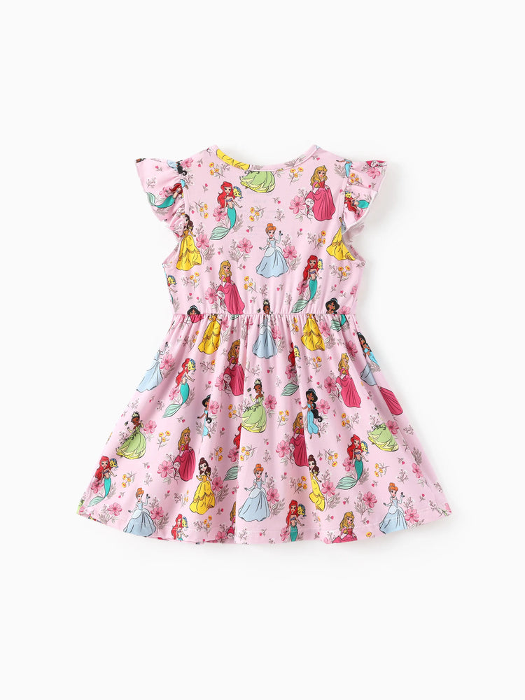 Disney Princess Baby Girl Bamboo 2-Pack Dress and Romper Set Hot Pink