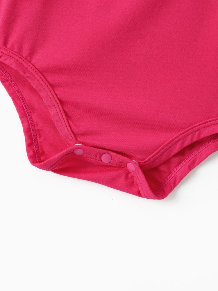 Disney Princess Baby Girl Bamboo 2-Pack Dress and Romper Set Hot Pink