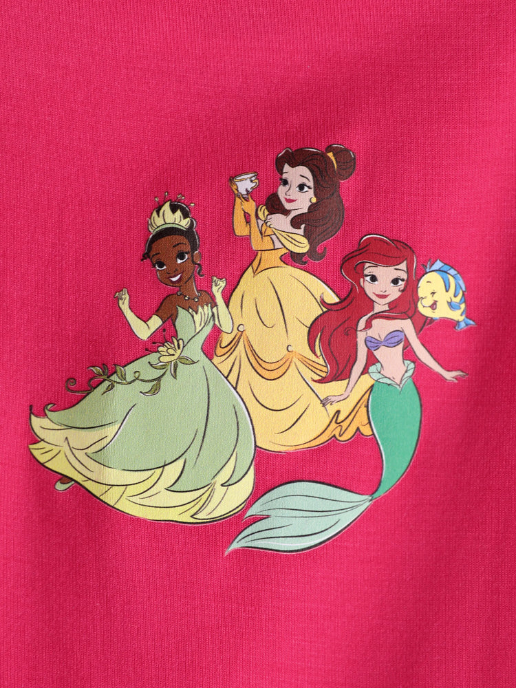 Disney Princess Baby Girl Bamboo 2-Pack Dress and Romper Set Hot Pink