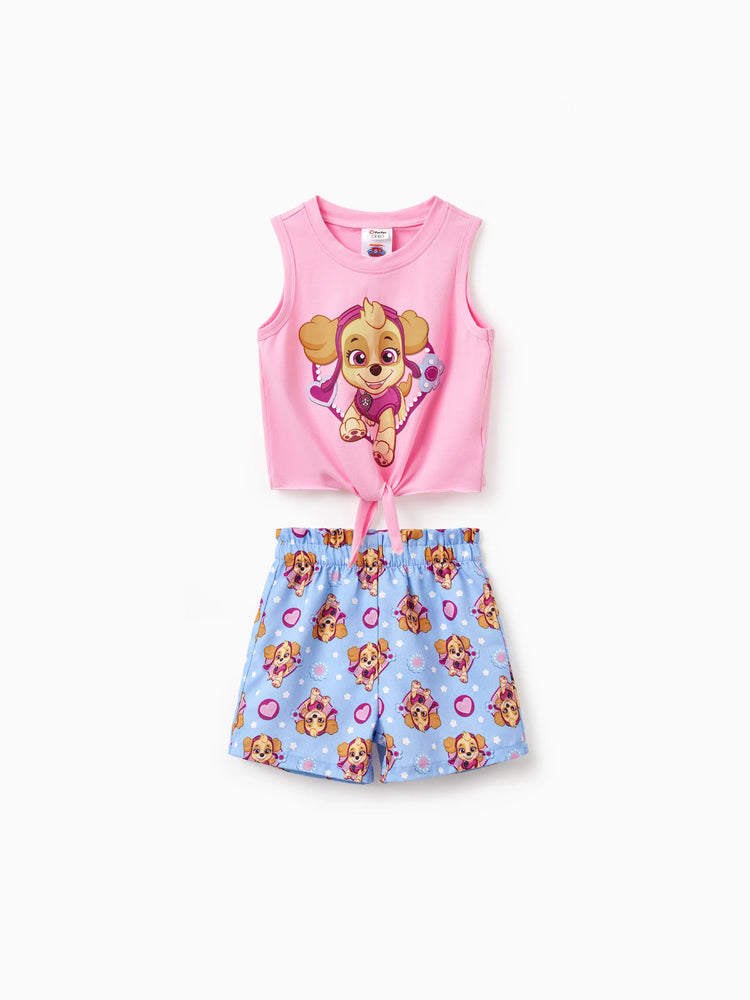 PAW Patrol Toddler Girl 2pcs Skye Cotton Top and Shorts Set  Pink