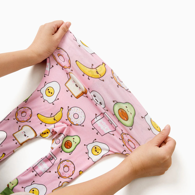 Kids Baby / Girl Bamboo Pajamas With Childlike Print (Snug-Fitting) Peach  Pink