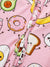 Kids Baby / Girl Bamboo Pajamas With Childlike Print (Snug-Fitting) Peach Pink