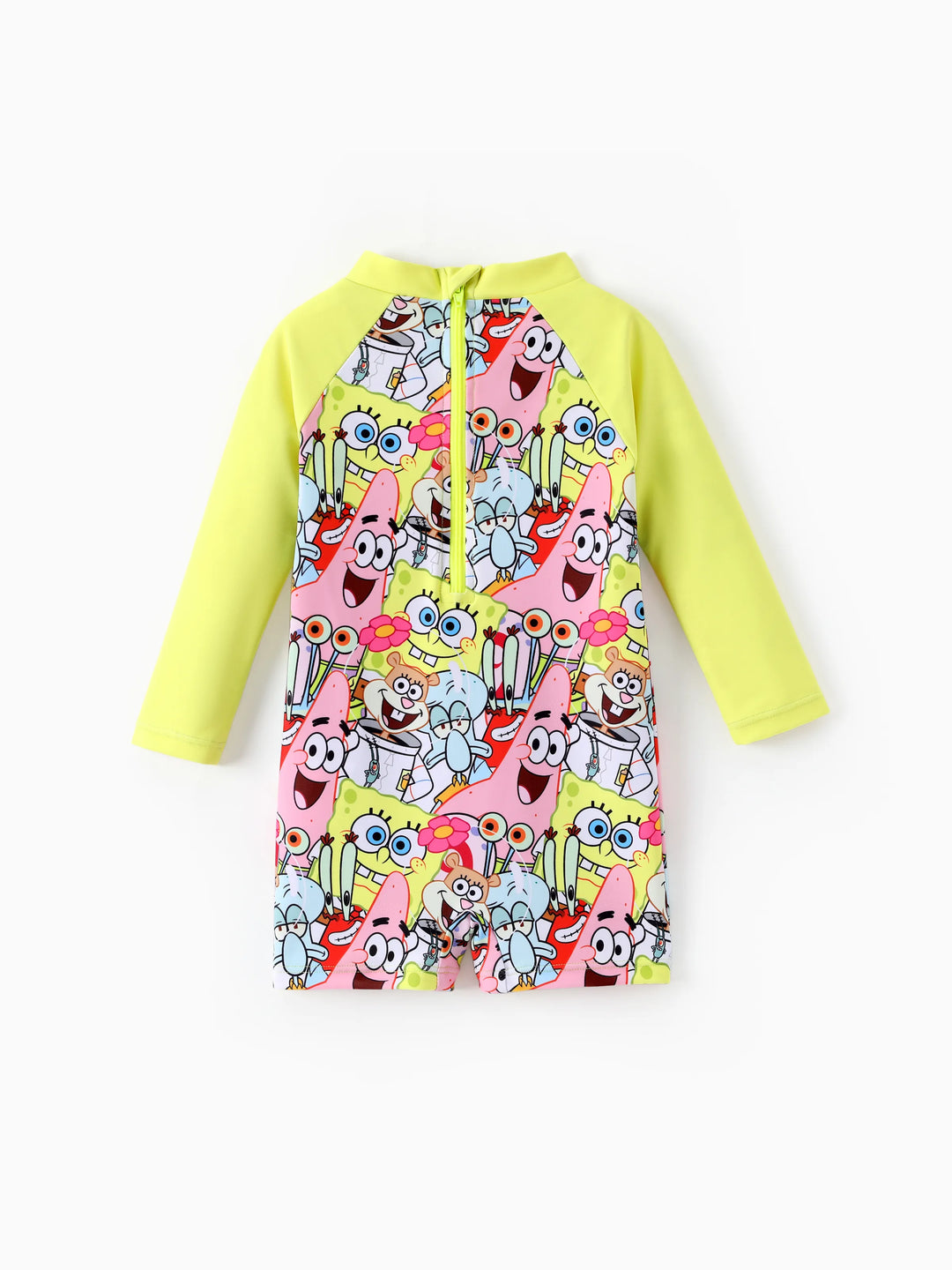 SpongeBob SquarePants Baby/Toddler Girl UPF50+ Colorblock Allover Print Swimsuit  Multi-color
